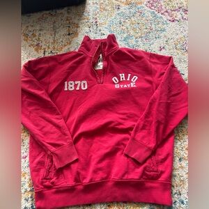 American Eagle Outfitters Red Zip Up Sweater